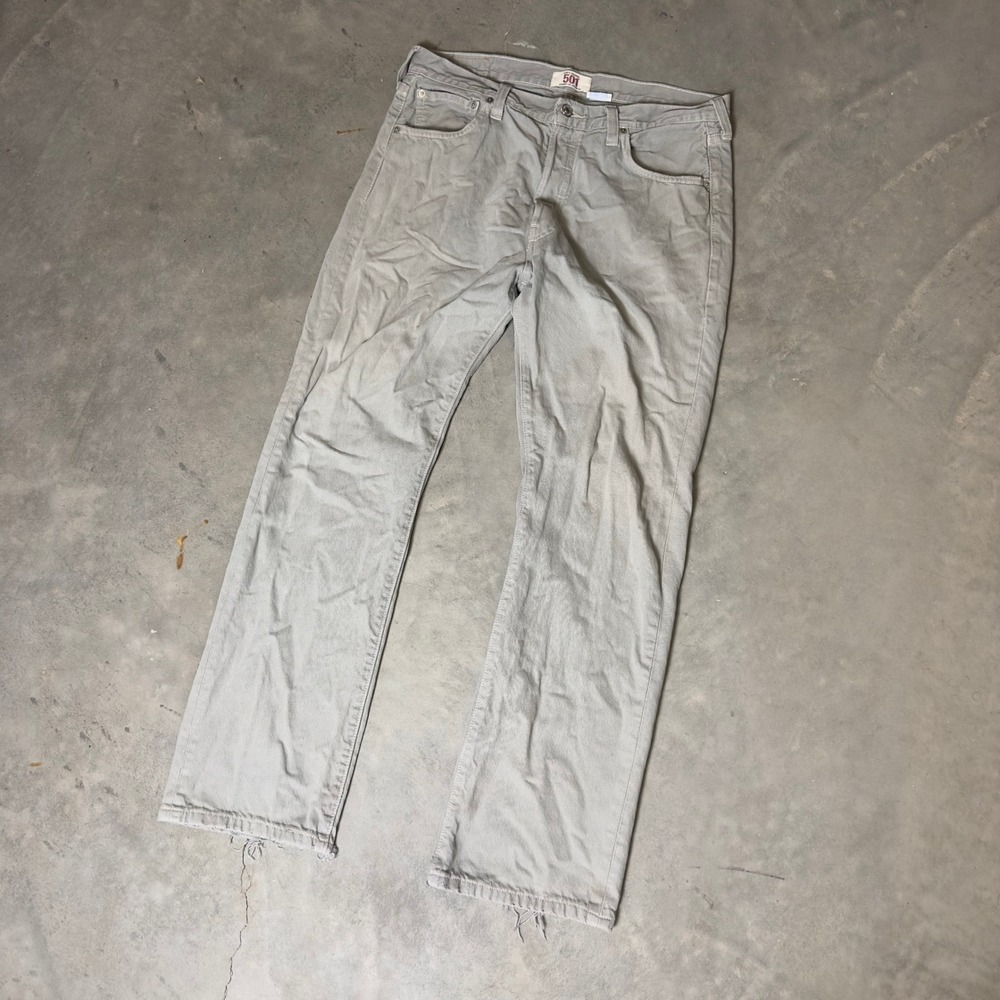 Y2K Levi's 501 Original Straight Leg Jeans Mens 36x32 Gray Baggy Streetwear